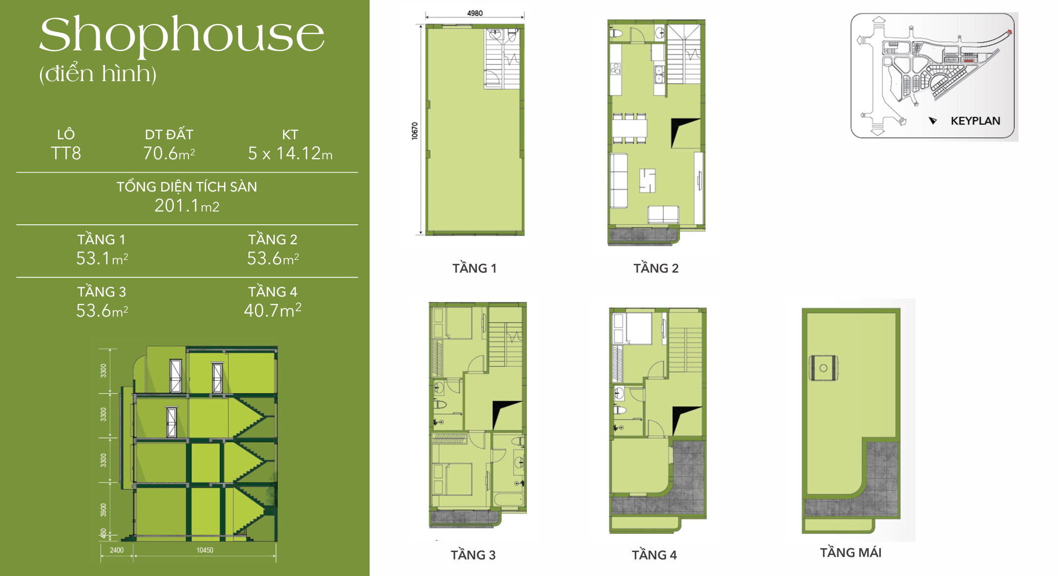 Thiết kế shophouse Oasis Villas