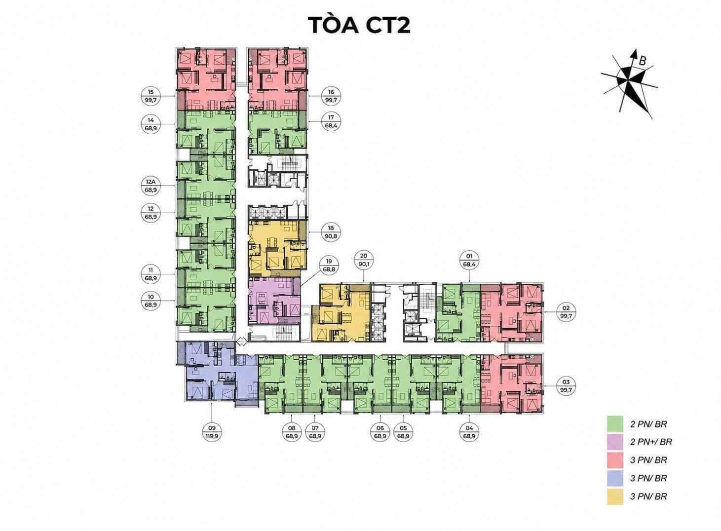 Thiết kế toà CT2 Mandarin Garden 3