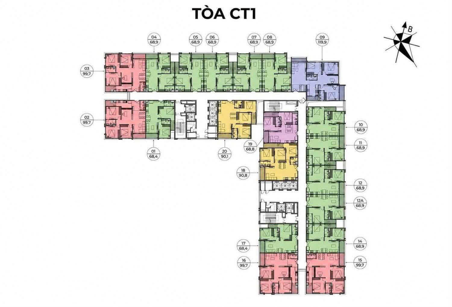 Thiết kế toà CT1 Mandarin Garden 3
