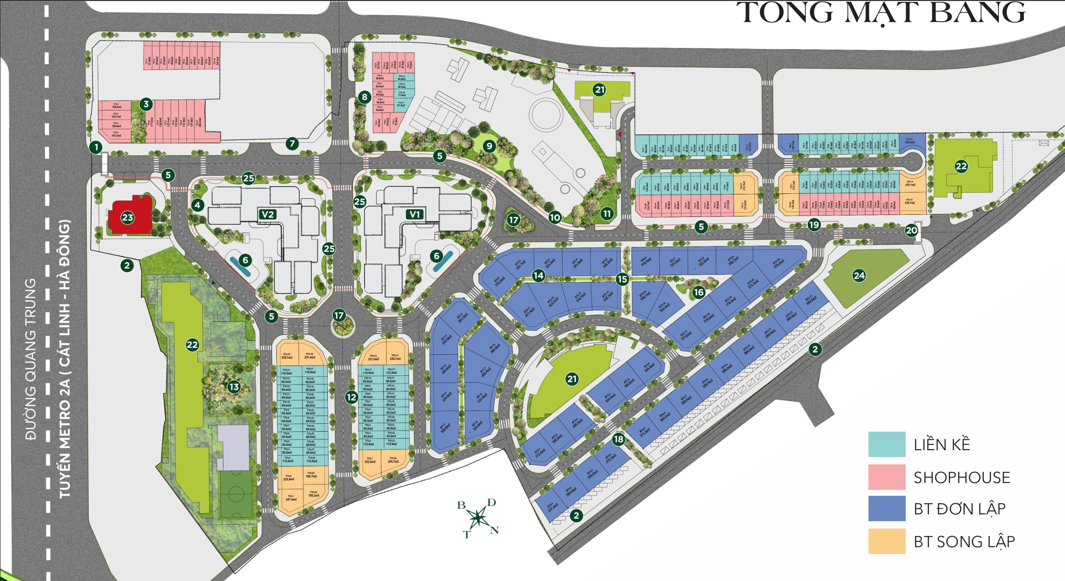 Mặt bằng dự án oasis villas
