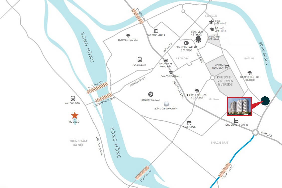 Vị trí Ruby Park Phúc Lợi